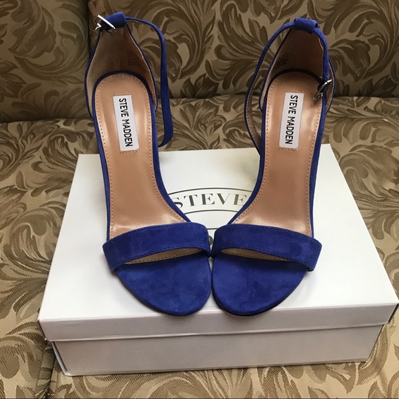 Steve Madden Shoes - Steve Madden Carrson Blue Suede Heels~NEW IN BOX!!
